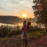 Закат на озере :: Вероника Парилова