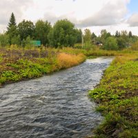 Река в деревне :: Сергей Винтовкин Река в деревне :: Сергей Винтовкин