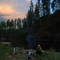 Вечер на реке Северная Тошемка :: Галина Ильясова