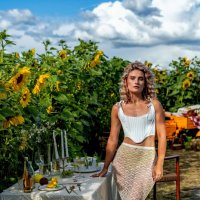 Подсолнухи на даче :: Евгений Ермаков Подсолнухи на даче :: Евгений Ермаков