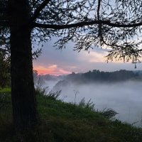 Утопает закат в тумане :: Денис Бочкарёв Утопает закат в тумане :: Денис Бочкарёв