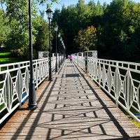 Белый мостик в лучах вечернего солнца. :: Милешкин Владимир Алексеевич 