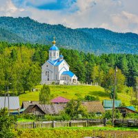 Храм за деревней. :: юрий Амосов