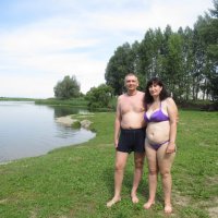 На озере с Анюткой :: Андрей Макурин На озере с Анюткой :: Андрей Макурин