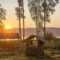 Солнце взошло! Августовское утро на озере. :: Bosanat 