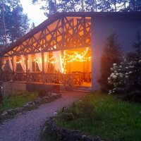 Приятный ресторанчик с видом на Катунь . :: Мила Бовкун Приятный ресторанчик с видом на Катунь . :: Мила Бовкун