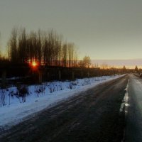 "Долгая дорога бескайфовая". Февраль, вечер :: Фотогруппа Весна "Долгая дорога бескайфовая". Февраль, вечер :: Фотогруппа Весна