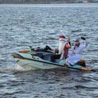 Привет от водяных Деда Мороза и Снегурочки :: Татьяна Машошина Привет от водяных Деда Мороза и Снегурочки :: Татьяна Машошина