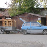 "Ока" глдубая с прицепом :: Дмитрий Никитин