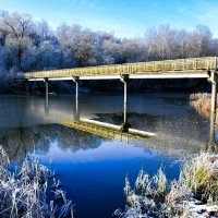 Пейзаж с мостом. :: Милешкин Владимир Алексеевич Пейзаж с мостом. :: Милешкин Владимир Алексеевич
