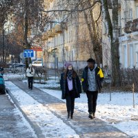 Прогулка по улице :: Александр Синдерёв