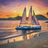 Парус на золотой волне :: Оксана Федосова