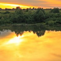Закат на Оке :: Евгений Корьевщиков