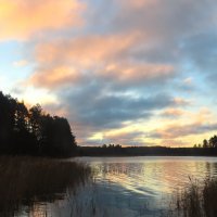 Рассвет на оз.Сапшо :: Ольга Митрофанова
