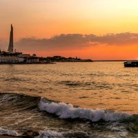 Вечер на рейде. :: Сергей Воротников Вечер на рейде. :: Сергей Воротников