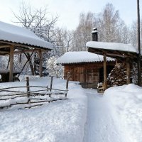 Зимний деревенский пейзаж. :: Милешкин Владимир Алексеевич 