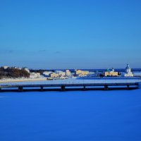 Чебоксары. Чебоксарский залив декабрьским утром (вид с Московского моста). :: Пётр Чернега