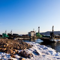 Зимняя переправа на остров Попова. :: Шурф Сьлядек 