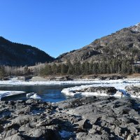 Еландинский порог зимой :: Валерий Медведев Еландинский порог зимой :: Валерий Медведев