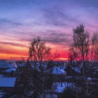 Закат к морозу. :: Петр Беляков Закат к морозу. :: Петр Беляков