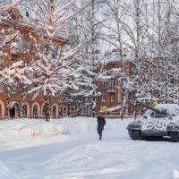 Ухта снежная, "Старый город" у Вечного Огня. :: Николай Зиновьев
