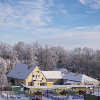 Зима в посёлке. Вид из окна :: Александр Степовой 