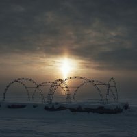 Солнечное Гало, Саратов, Волга, Утро! :: Сергей В Солнечное Гало, Саратов, Волга, Утро! :: Сергей В