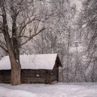 "Заснеженная баня на краю"© :: Владимир Макаров "Заснеженная баня на краю"© :: Владимир Макаров