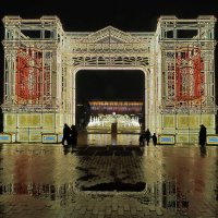 Новогодняя Пушкинская площадь. :: Евгений Седов Новогодняя Пушкинская площадь. :: Евгений Седов