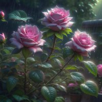 Нежные розы под дождем :: Наталья ***