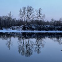 Зеркальное отражение в Енисее :: Светлана Грызлова