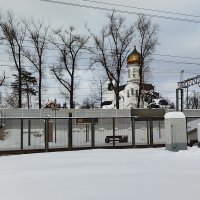 Храм у ж/д станции :: Александр Чеботарь