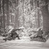 "Битва на снегоступах" :: Юрий Афонин
