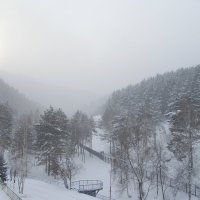 Алтай. Туман над Белокурихой :: Галина Нестратова