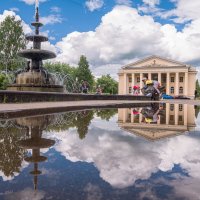 Ухта летняя в отражениях луж. Старый город. :: Николай Зиновьев