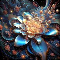 фрактальные цветы нейросети. :: Mila 