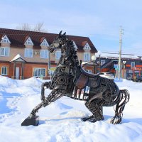 " Железный конь" встретил нас в Белокурихе :: Татьяна Лютаева