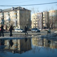 Наш город в марте. :: Михаил Полыгалов