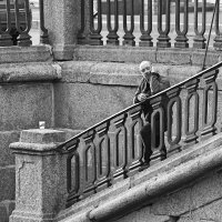 городская зрисовка со стаканом и мечтателем :: Андрей Литов