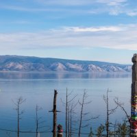 Ритуальные столбы на о. Ольхон :: Любовь Сахарова