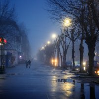 Туманный апрельский вечер :: Алексей Трифонов