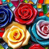 Мозаика из стекла. Стеклянные цветы и узоры...(4) :: Игорь Питерский Мозаика из стекла. Стеклянные цветы и узоры...(4) :: Игорь Питерский