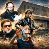 Музыковед А.Г. Юсфин с лидерами Ленинградского рок-клуба :: Вячеслав Губочкин