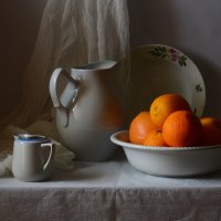 С апельсинами и белым кувшином. :: Оксана Евкодимова С апельсинами и белым кувшином. :: Оксана Евкодимова