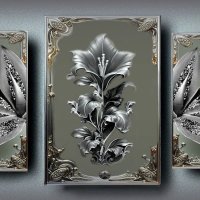 триптих в серых тонах