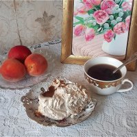 Чашка утреннего кофе с пирожным создаёт хорошее настроение на весь день! :: Нина Андронова Чашка утреннего кофе с пирожным создаёт хорошее настроение на весь день! :: Нина Андронова
