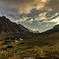 вечернее небо в горах
