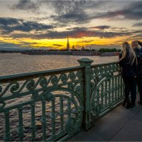Закат на Троицком мосту
