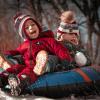 Children met the first snow in the city of Springfield :: Photographer Ivan Alexandrov Deineha