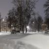 Заснеженная природа в сквере города :: Александр Синдерёв